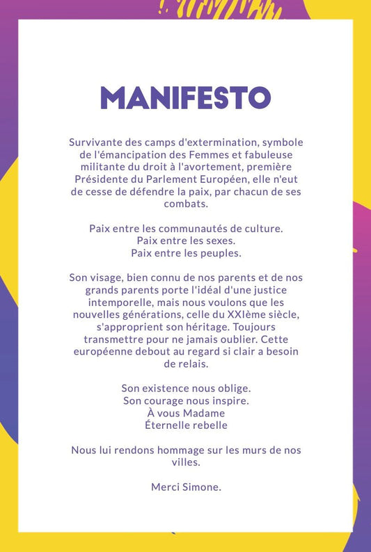 Affiche Féministe ✨ Merci Simone - Gang du Clito