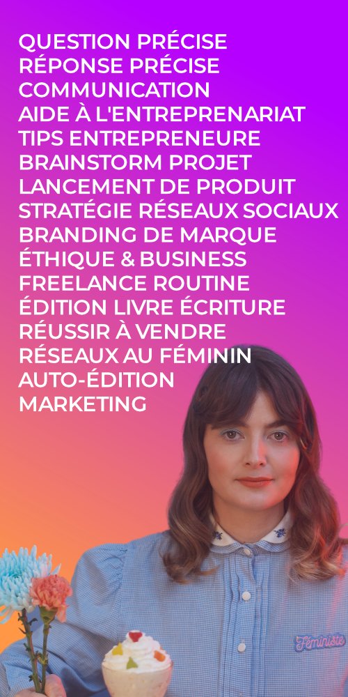 Coaching 30 min Entrepreneuriat au féminin. - Gang du Clito
