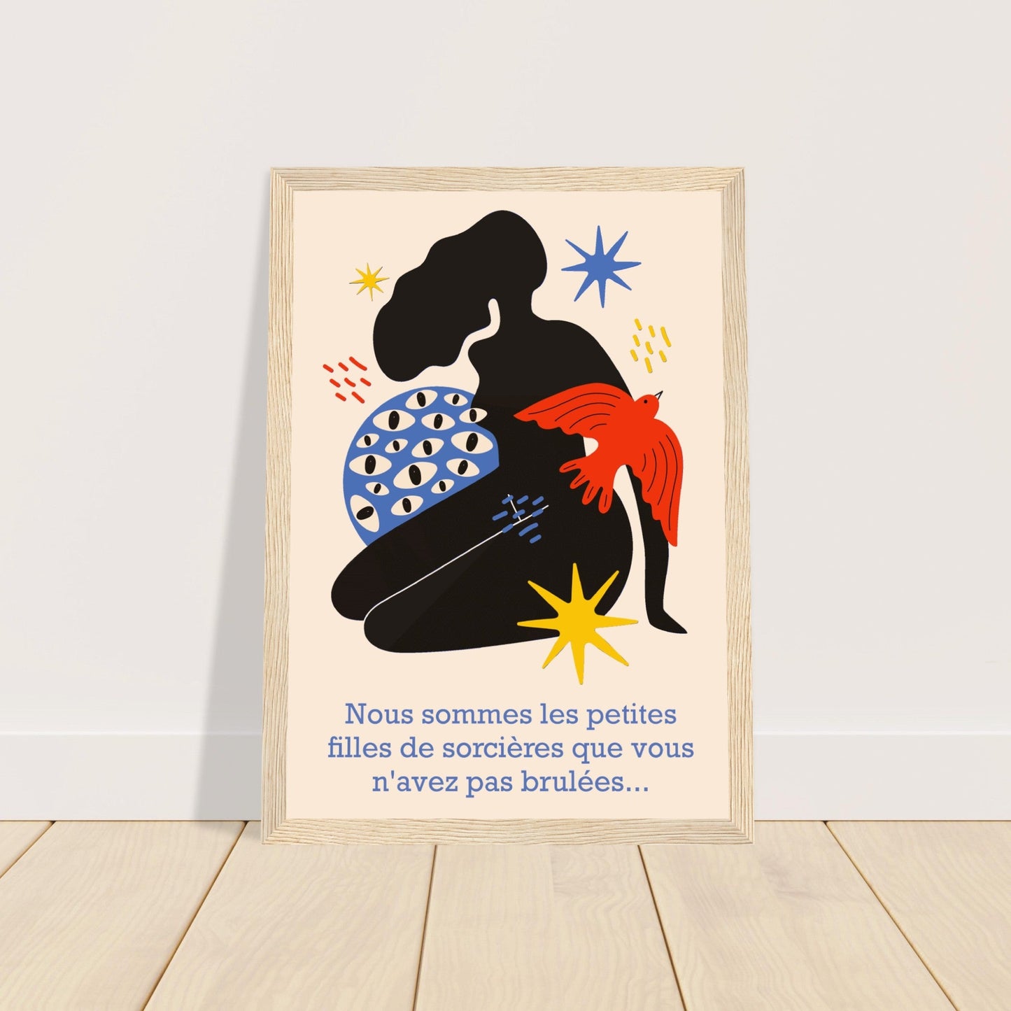 Affiche Sorcière encadrée en bois - Gang du Clito