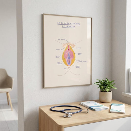 Anatomie externe de la vulve - Poster A3 - Gang du Clito