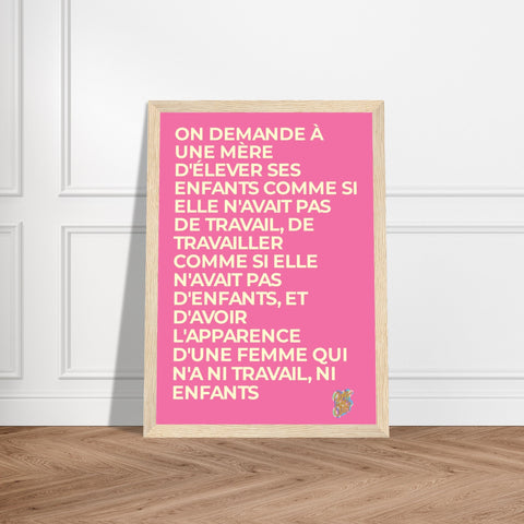 Affiche encadrée Mauvaise Mère