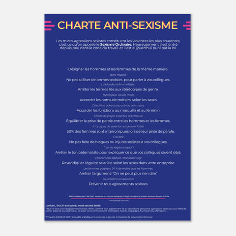 Charte Anti-sexisme - Poster