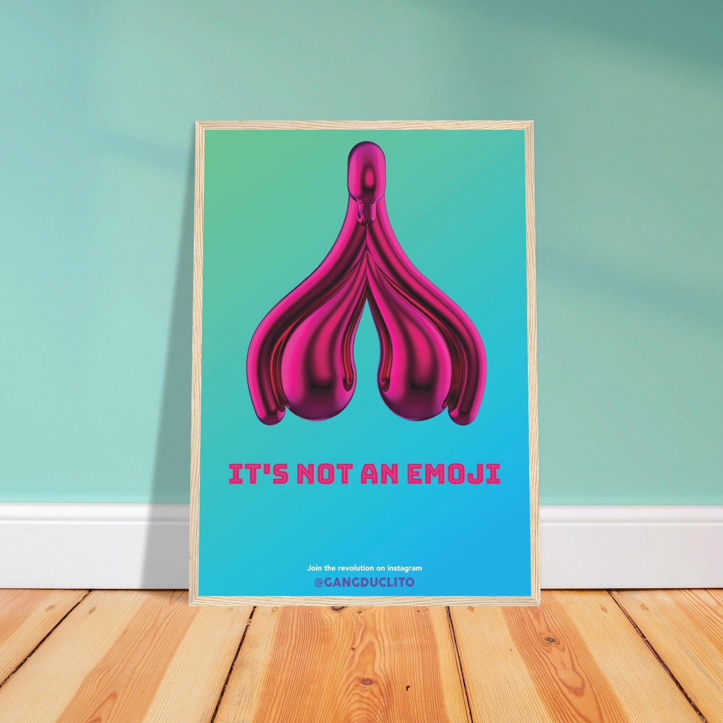 Grand Format - Affiche Clitoris Emoji - Gang du Clito