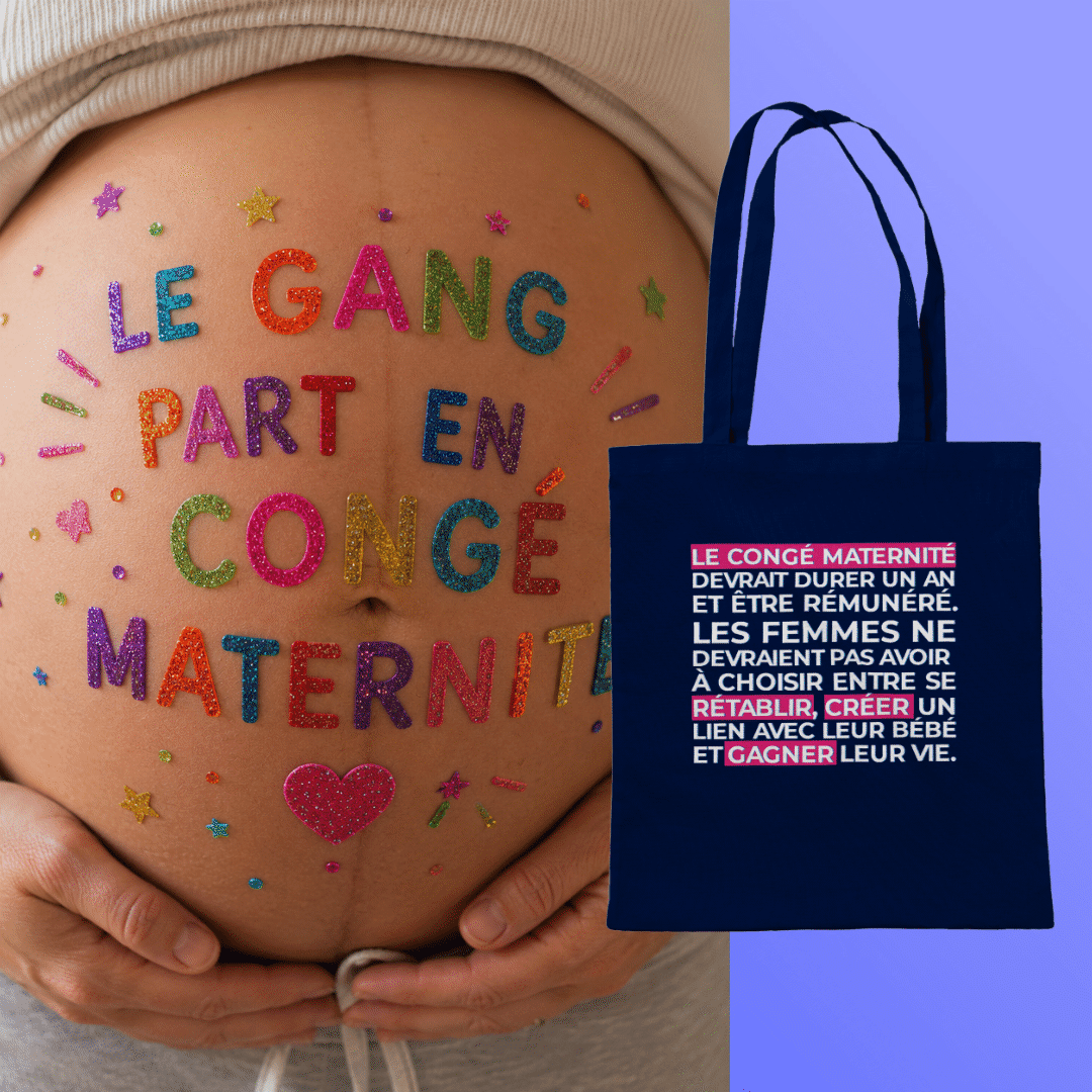 Le tote bag pour un meilleur congé maternité - Gang du Clito