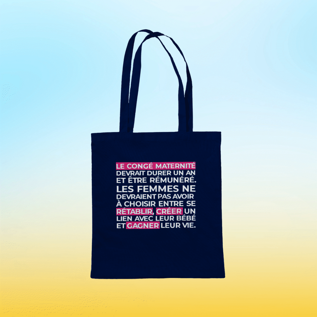 Le tote bag pour un meilleur congé maternité - Gang du Clito