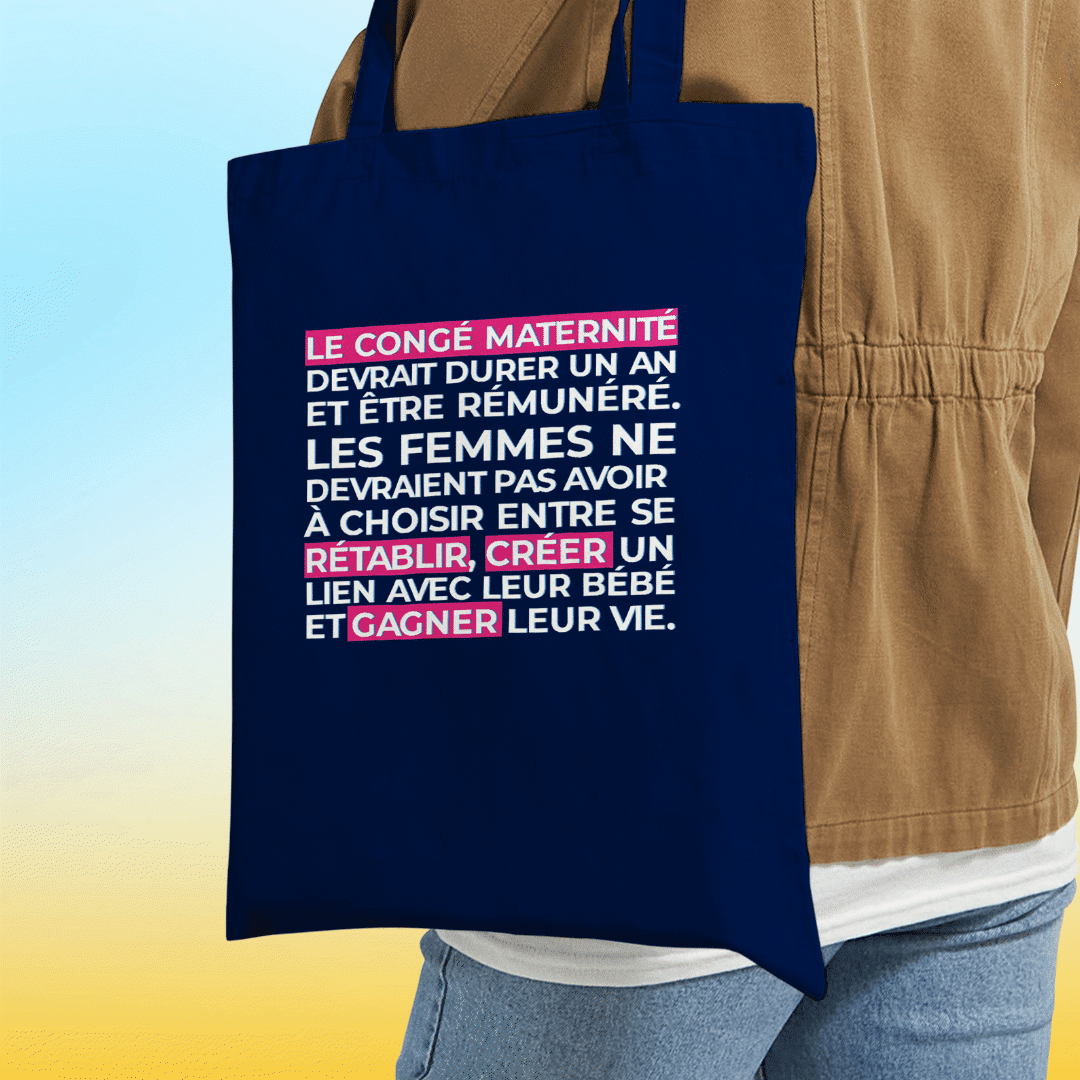 Le tote bag pour un meilleur congé maternité - Gang du Clito
