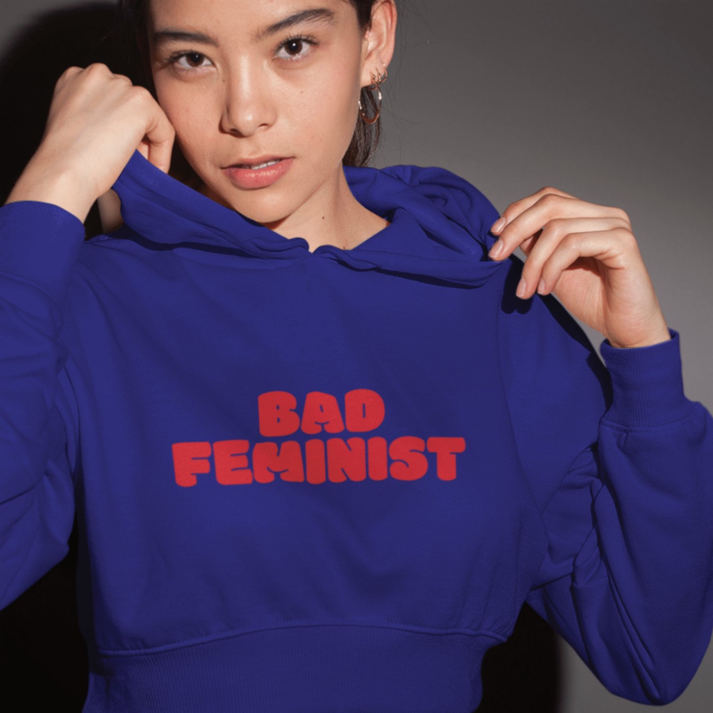 Sweat Crop Top "Bad Feminist" - Gang du Clito