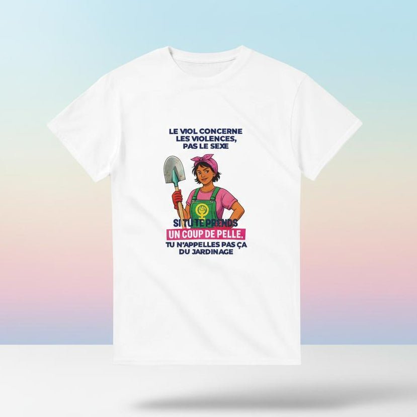 T-shirt féministe Noir & Blanc - "Coup de Pelle" - Gang du Clito