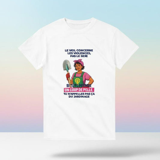 T-shirt féministe Noir & Blanc - "Coup de Pelle" - Gang du Clito