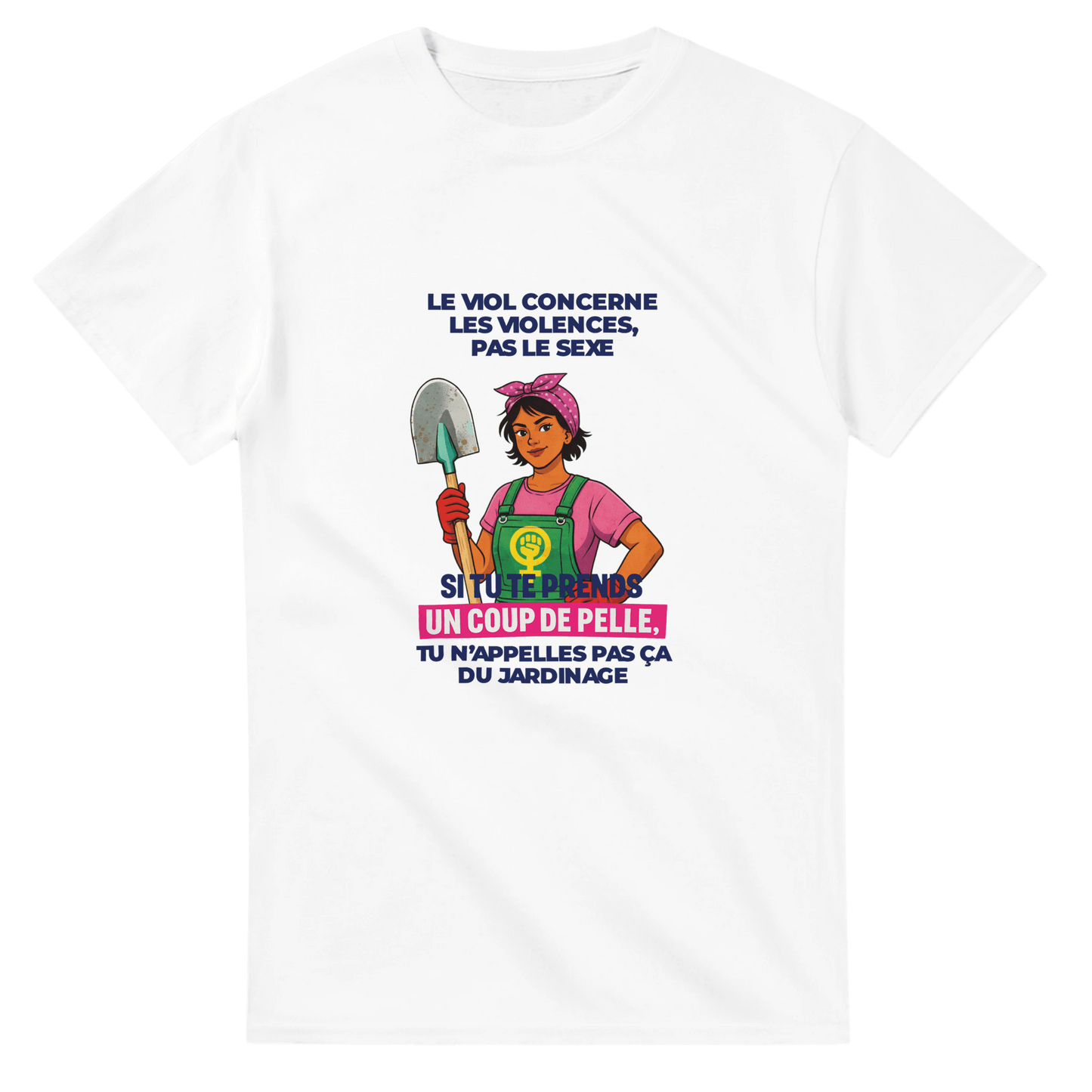 T-shirt féministe Noir & Blanc - "Coup de Pelle" - Gang du Clito