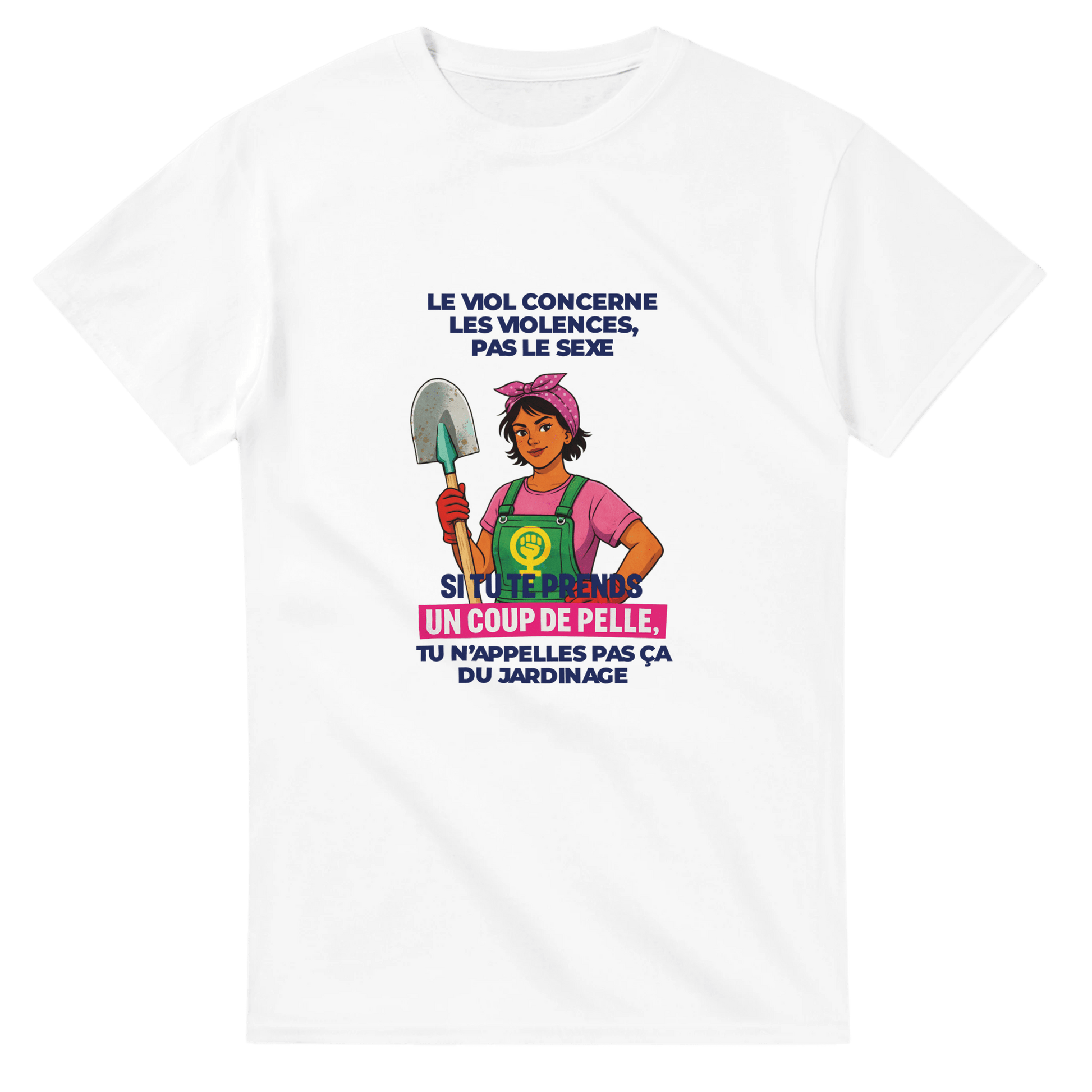 T-shirt féministe Noir & Blanc - "Coup de Pelle" - Gang du Clito