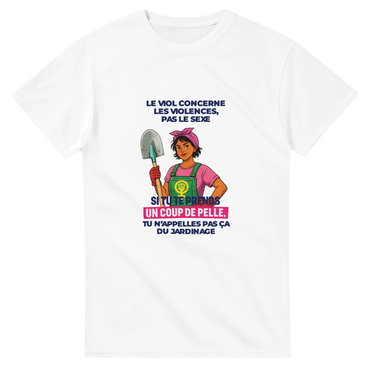 T-shirt féministe Noir & Blanc - "Coup de Pelle" - Gang du Clito