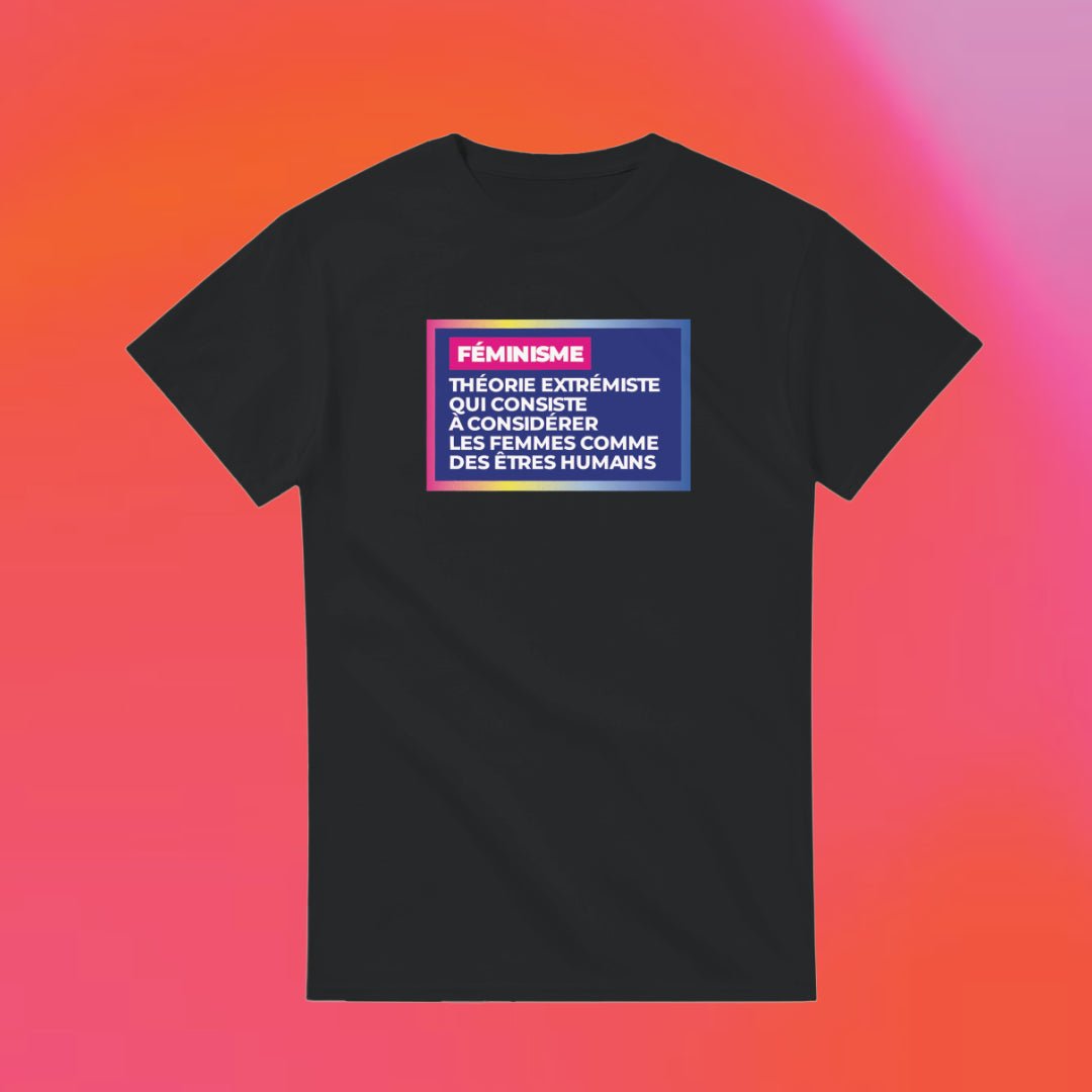T-shirt féministe Noir & Blanc - "Théorie Extrémiste" - Gang du Clito