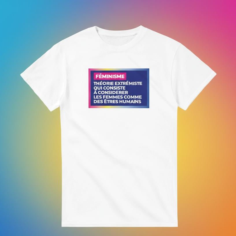 T-shirt féministe Noir & Blanc - "Théorie Extrémiste" - Gang du Clito