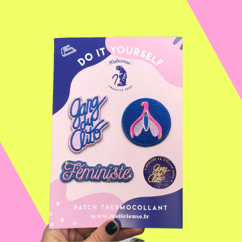 3 “Feminist” embroidered badges to enhance your looks