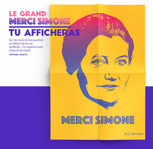 Affiche Féministe ✨ Merci Simone - Gang du Clito