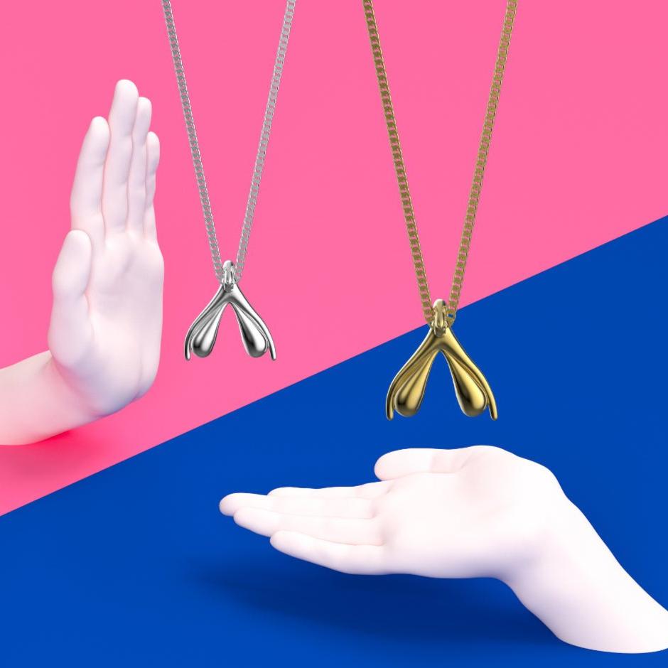 🆕 Pendentif Clitoris Or ou Argent, vendu avec sa chaine - Gang du Clito